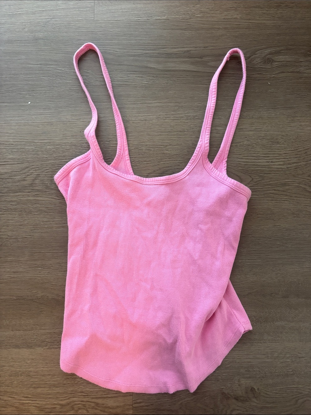 Free People Pink Ribbed Camisole Tank